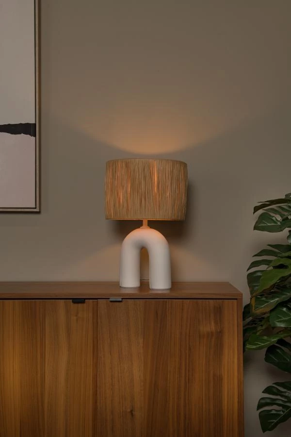 Lucide RONDA - Table lamp - 1xE27 - White - atmosphere 1